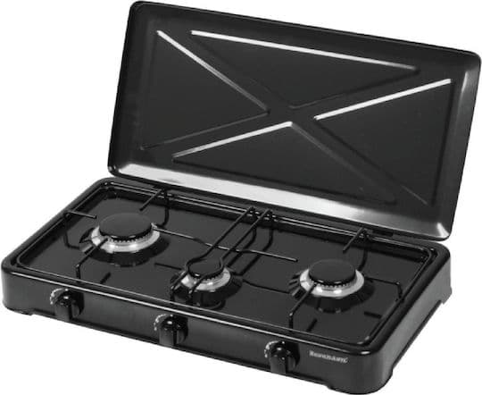 Ravanson K-03TB K-03TB Επιτραπέζια Εστία Υγραερίου Τριπλή Μαύρη 1