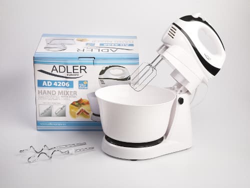 Adler AD4206 Μίξερ με Πλαστικό Κάδο 3.5lt Λευκό 300W 4