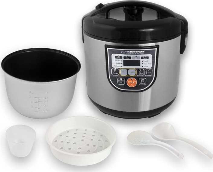 Esperanza EKG011 Πολυμάγειρας 860W με Χωρητικότητα 5lt Ασημί
