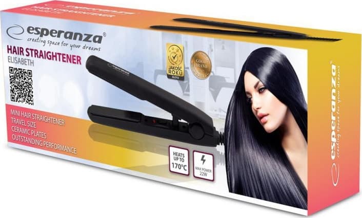 Esperanza EBP008 Mini Πρέσα Μαλλιών με Κεραμικές Πλάκες 22W 3