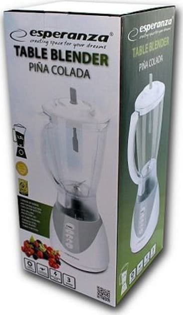 Esperanza Pina Colada Μπλέντερ με Πλαστική Κανάτα 1.5 lt 500W Λευκό 3