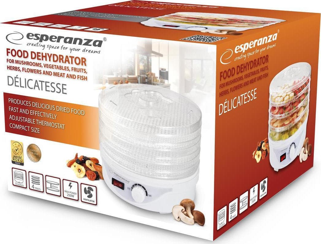 Esperanza EKD003 Αποξηραντής Τροφίμων με 4 Ράφια και Ρυθμιζόμενη Θερμοκρασία 35-70°C 3