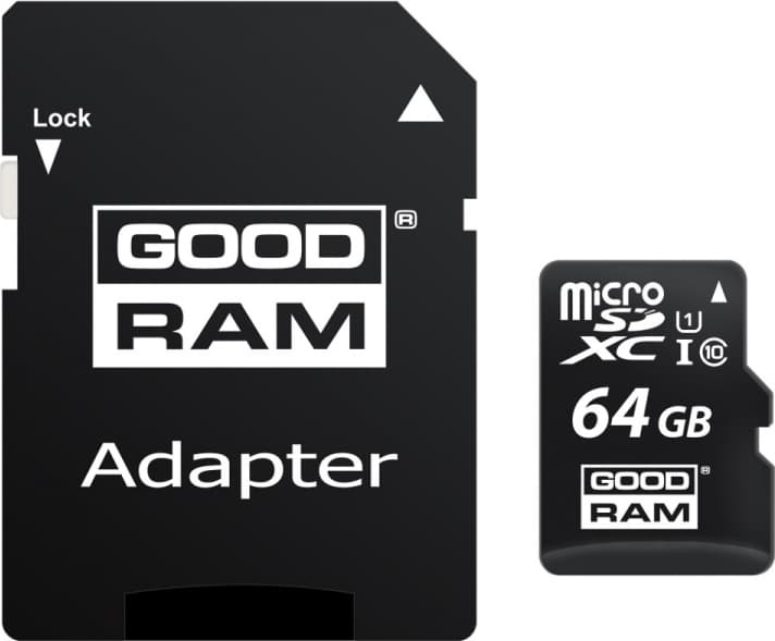 GoodRAM M1AA microSDXC 64GB U1 UHS-I 100MB/s με αντάπτορα
