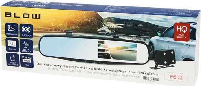 Blow F600 Σετ Καθρέπτης με Κάμερα DVR Αυτοκινήτου 1080P με Οθόνη 4.3" & Κάμερα Οπισθοπορείας 78-528# 3