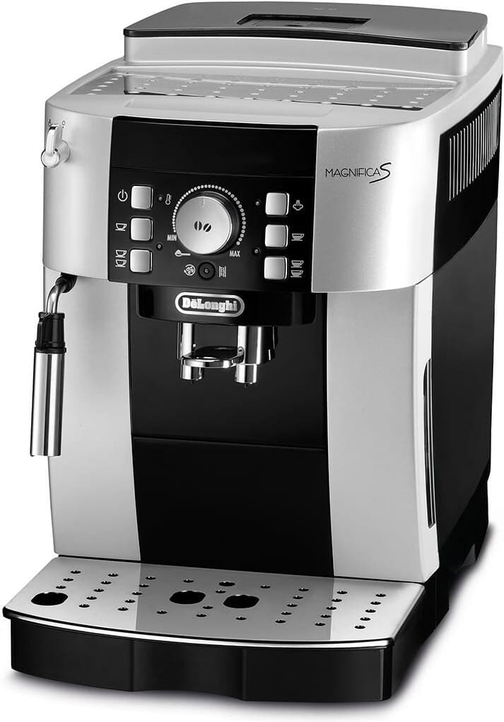 De'Longhi Magnifica Αυτόματη Μηχανή Espresso 1450W Πίεσης 15bar με Μύλο Άλεσης Ασημί ECAM21.117.SB