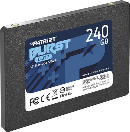 Patriot Burst Elite SSD 240GB τύπου 2.5'' με σύνδεση SATA III PBE240GS25SSDR 3
