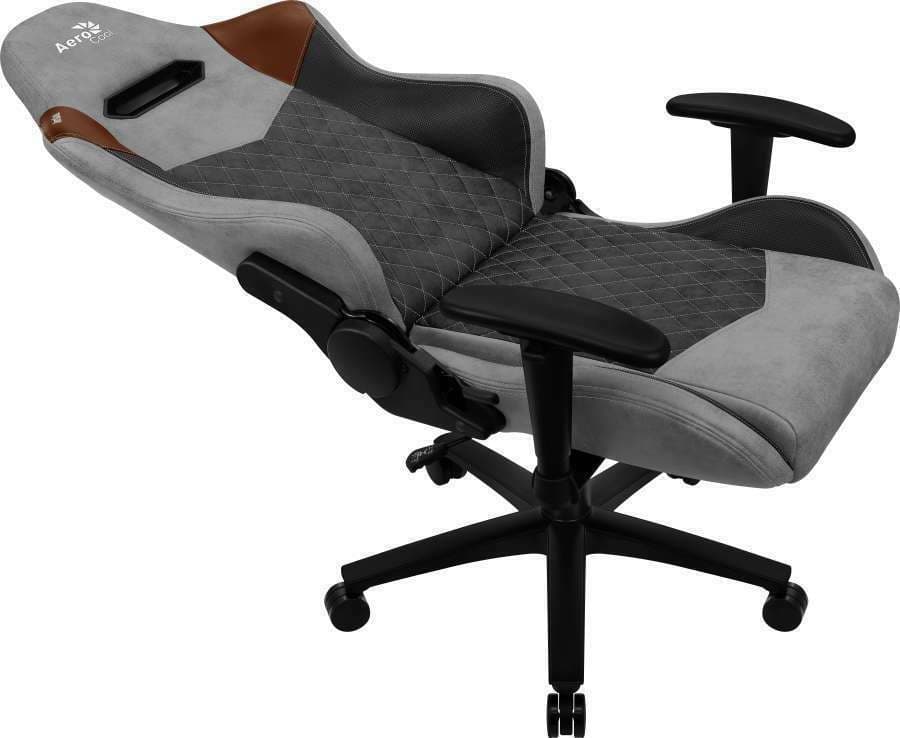 Aerocool Duke AeroSuede Υφασμάτινη Καρέκλα Gaming με Ρυθμιζόμενα Μπράτσα Μαύρο/Καφέ/Γκρι 6