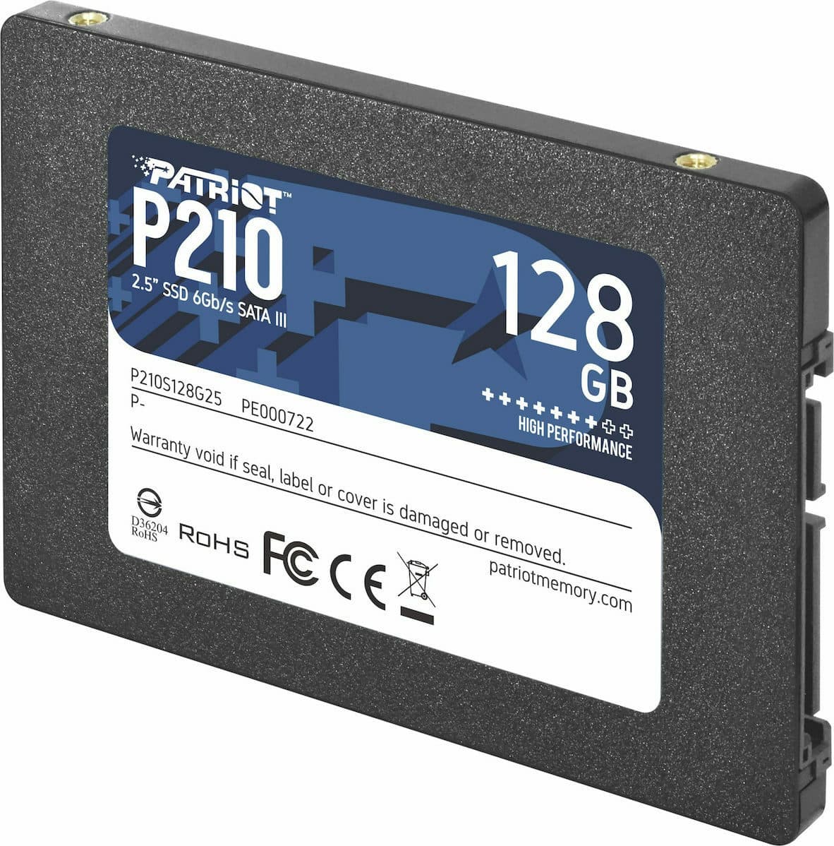 Patriot P210 SSD 128GB τύπου 2.5'' με σύνδεση SATA III P210S128G25 4