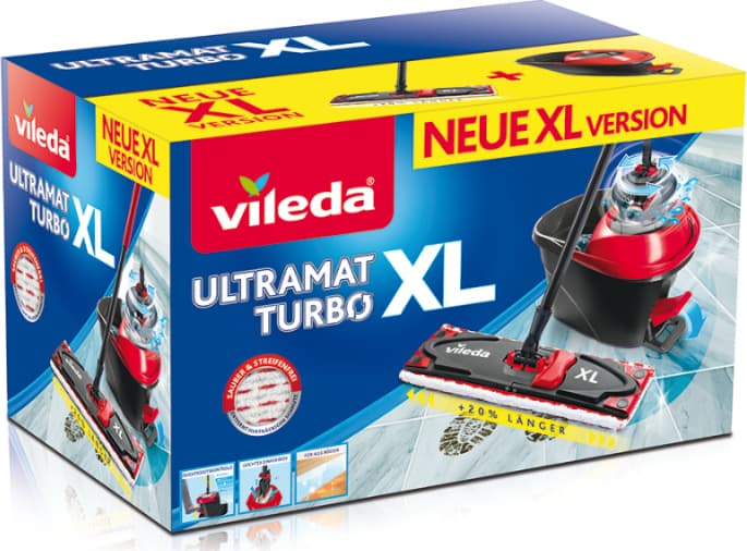 Vileda Ultramat Turbo Xl Mop Dry&wet Παρκετέζα με Μικροίνες 163427 3