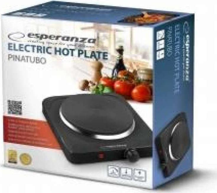 Esperanza Pinatubo EKH002K Επιτραπέζια Εστία Εμαγιέ Μονή Μαύρη 3