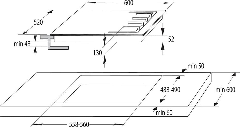 Gorenje Εστία Υγραερίου Αυτόνομη Inox 60x52εκ. Ασημί G642ABX 8