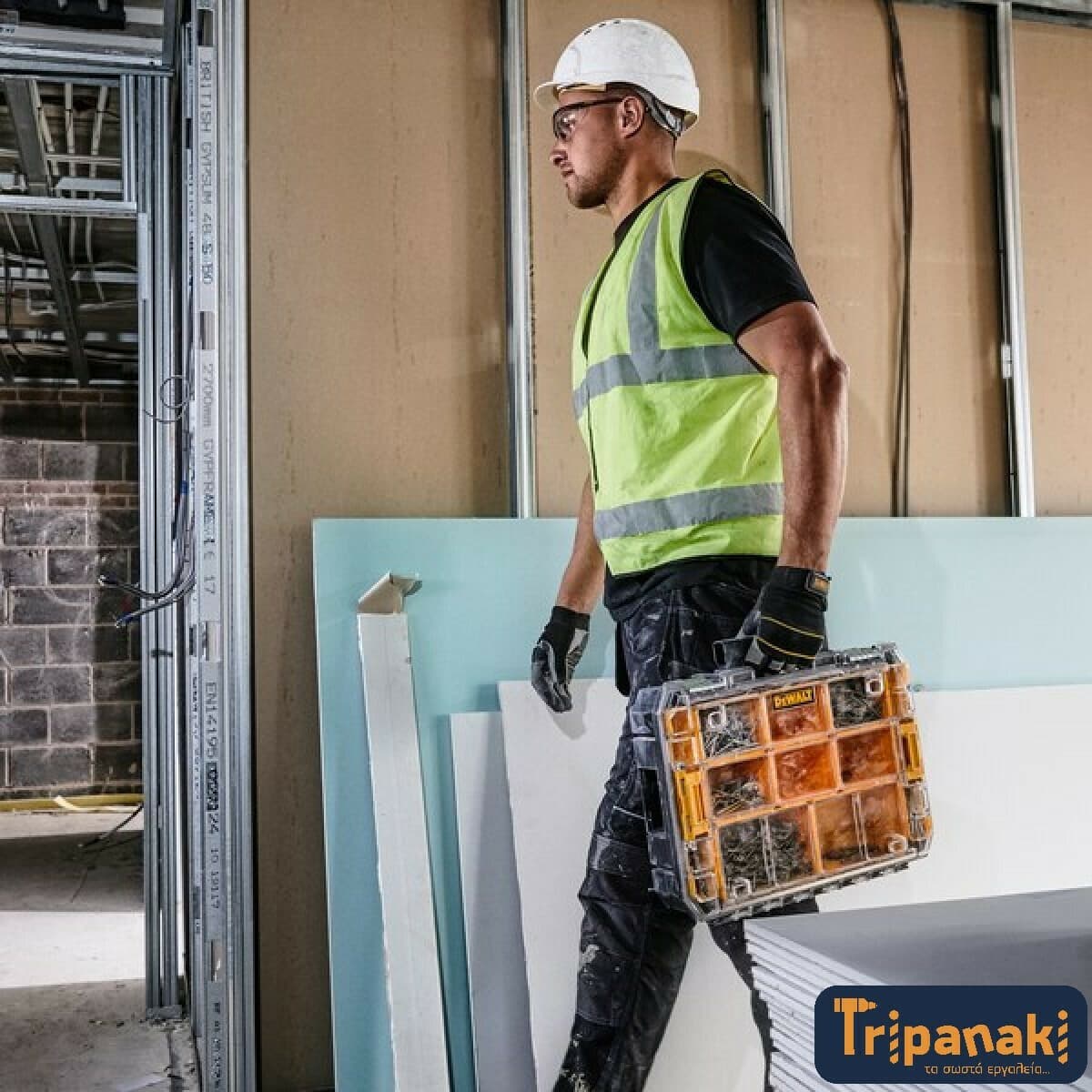 DEWALT Tstak Ταμπακιέρα Εργαλείων 10 Θέσεων με Αφαιρούμενα Κουτιά Κίτρινη 44x33.7x11.95εκ. DWST82968-1 7