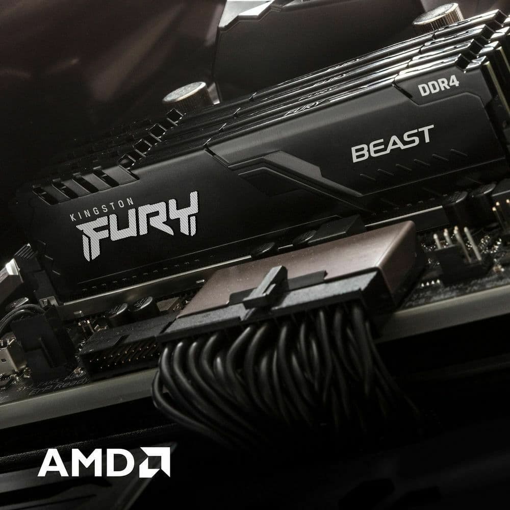 Kingston Fury Beast DDR4 με Module 1x16GB και Ταχύτητα 3200 για Desktop KF432C16BB1/16 4