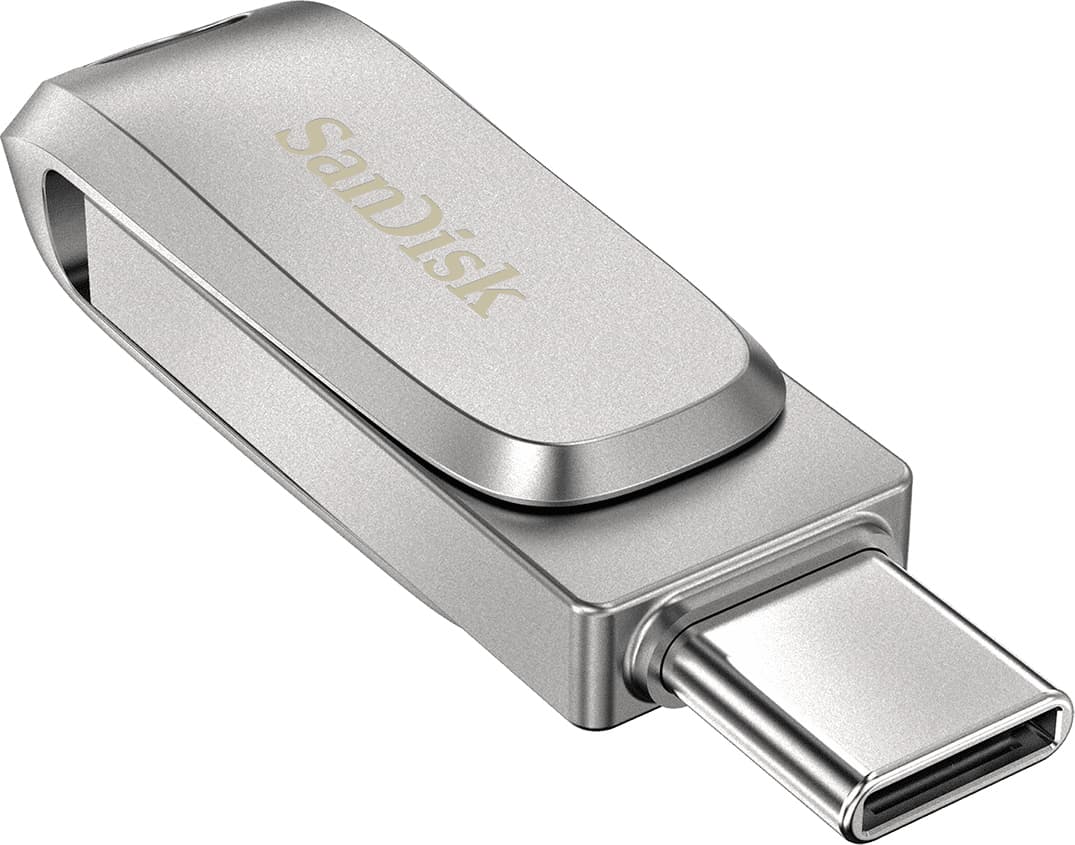 Sandisk Ultra Dual Drive Luxe 256GB USB 3.1 Stick με σύνδεση USB-C & USB-A Ασημί 4