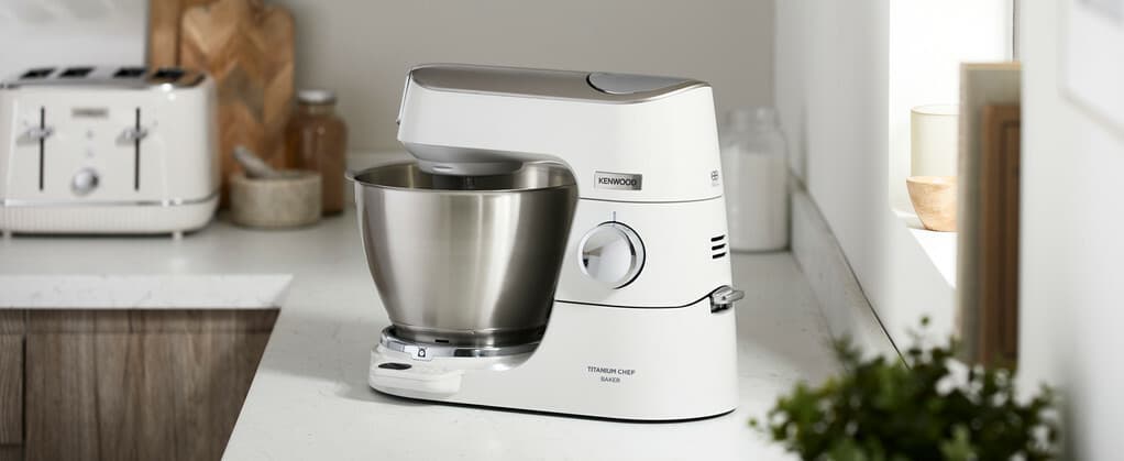 Kenwood Titanium Chef Baker Κουζινομηχανή 1200W με Ανοξείδωτο Κάδο 5lt Λευκή 9