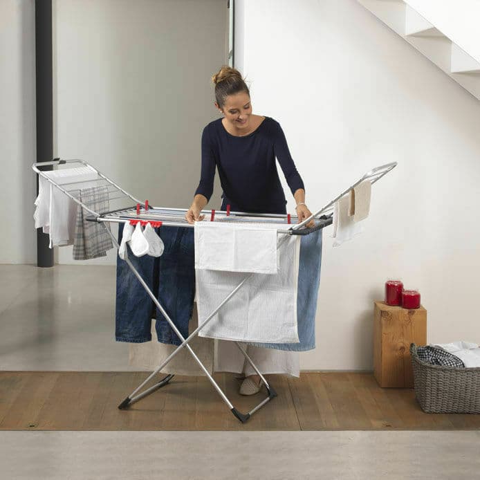 Vileda Aluminium Πτυσσόμενη Απλώστρα Δαπέδου από Αλουμίνιο με Ρόδες με Μήκος Απλώματος 20m 157336 2