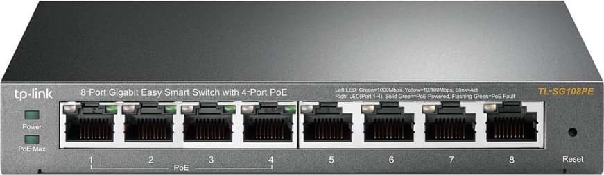 TP-LINK TL-SG108PE v2 Unmanaged L2 PoE Switch με 8 Θύρες Ethernet 5