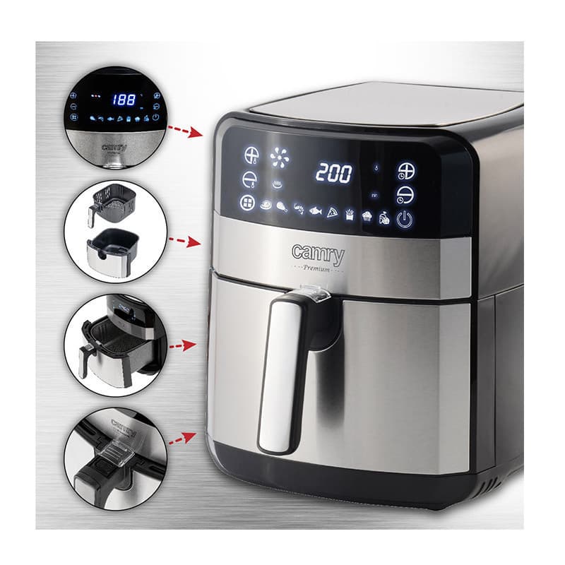 Camry Air Fryer 5lt Ασημί CR6311 13