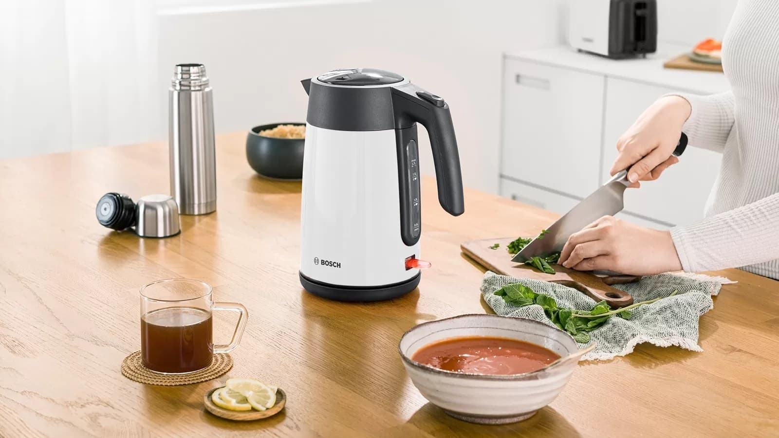 Bosch Βραστήρας 1.7lt 2400W Λευκός TWK7L461 9