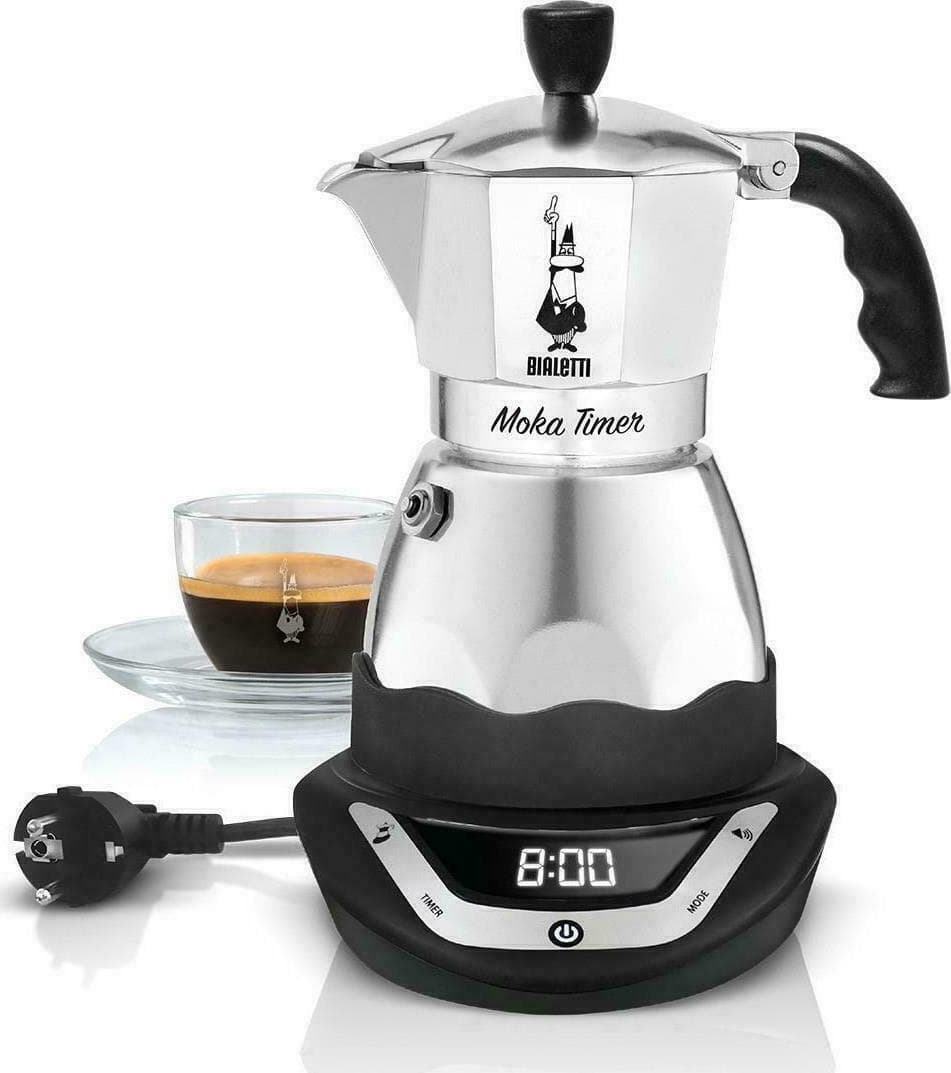 Bialetti Moka Timer Ηλεκτρικό Μπρίκι Espresso 6cups 356W Inox Ασημί 0006093/NP 2