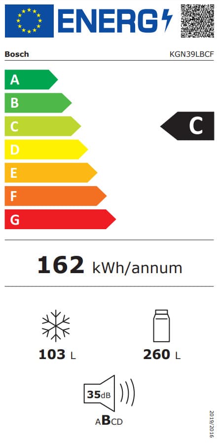Bosch Ψυγειοκαταψύκτης 363lt Total NoFrost Υ203xΠ60xΒ66.5εκ. Μαύρος KGN39LBCF 14