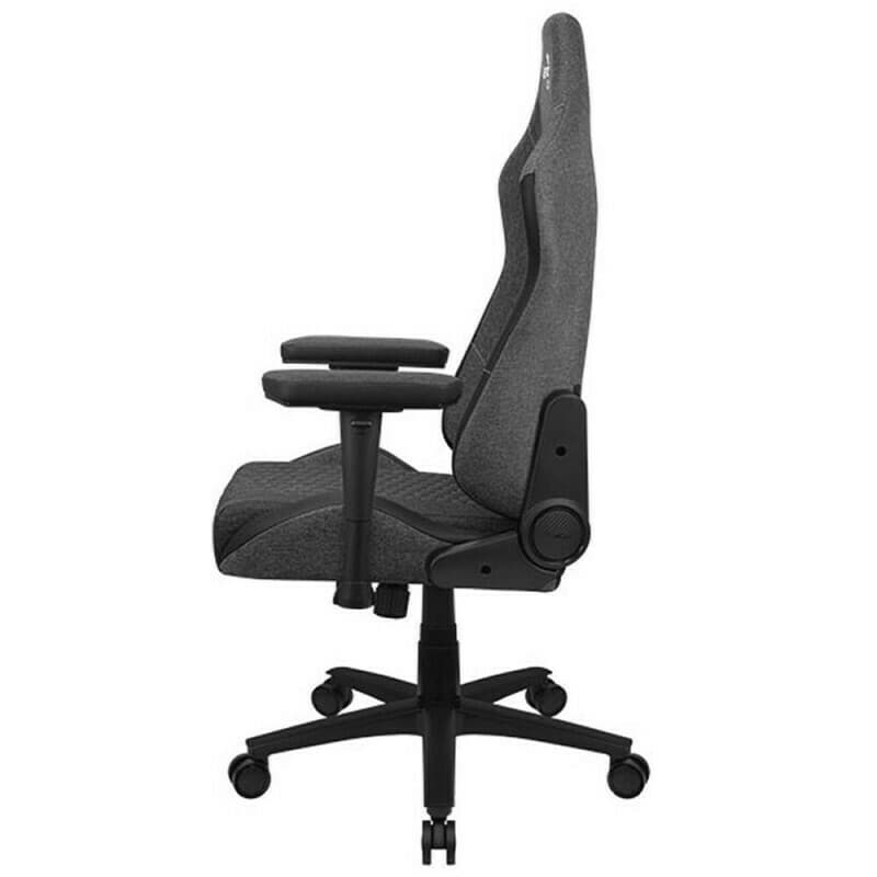 Aerocool Crown AeroWeave Υφασμάτινη Καρέκλα Gaming με Ρυθμιζόμενα Μπράτσα Ash Black 5
