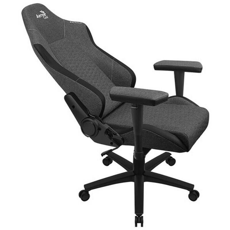 Aerocool Crown AeroWeave Υφασμάτινη Καρέκλα Gaming με Ρυθμιζόμενα Μπράτσα Ash Black 6