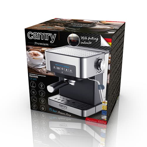 Camry CR 4410 Μηχανή Espresso 850W Πίεσης 15bar Ασημί CR4410 9
