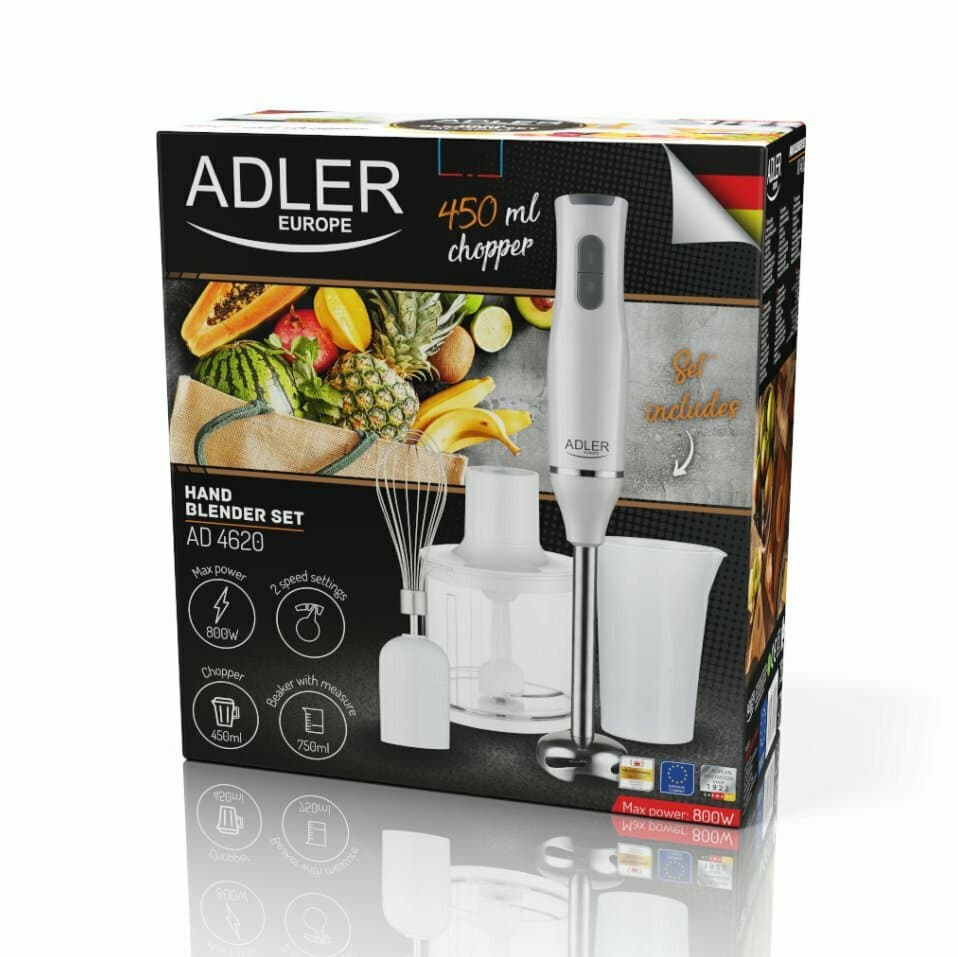 Adler AD 4620 Ραβδομπλέντερ με Ανοξείδωτη Ράβδο 800W Λευκό 8