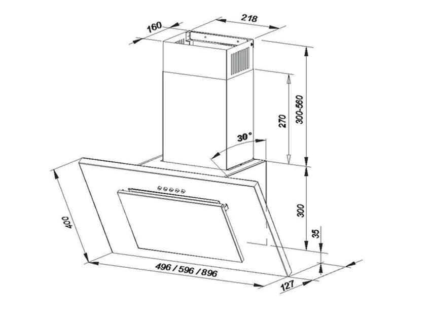 Maan Vertical P 2 60 Απορροφητήρας Καμινάδα 50cm Λευκός 4