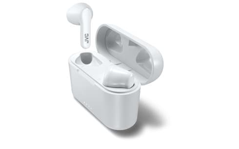 JVC HA-A3T Earbud Bluetooth Handsfree Ακουστικά με Αντοχή στον Ιδρώτα και Θήκη Φόρτισης Λευκά