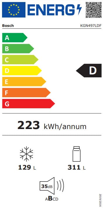 Bosch Ψυγειοκαταψύκτης 440lt Total NoFrost Υ203xΠ70xΒ66.7εκ. Inox KGN497LDF 7
