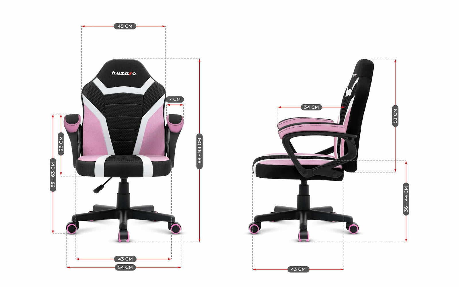 Huzaro Ranger 1.0 Υφασμάτινη Καρέκλα Gaming Pink Mesh 6