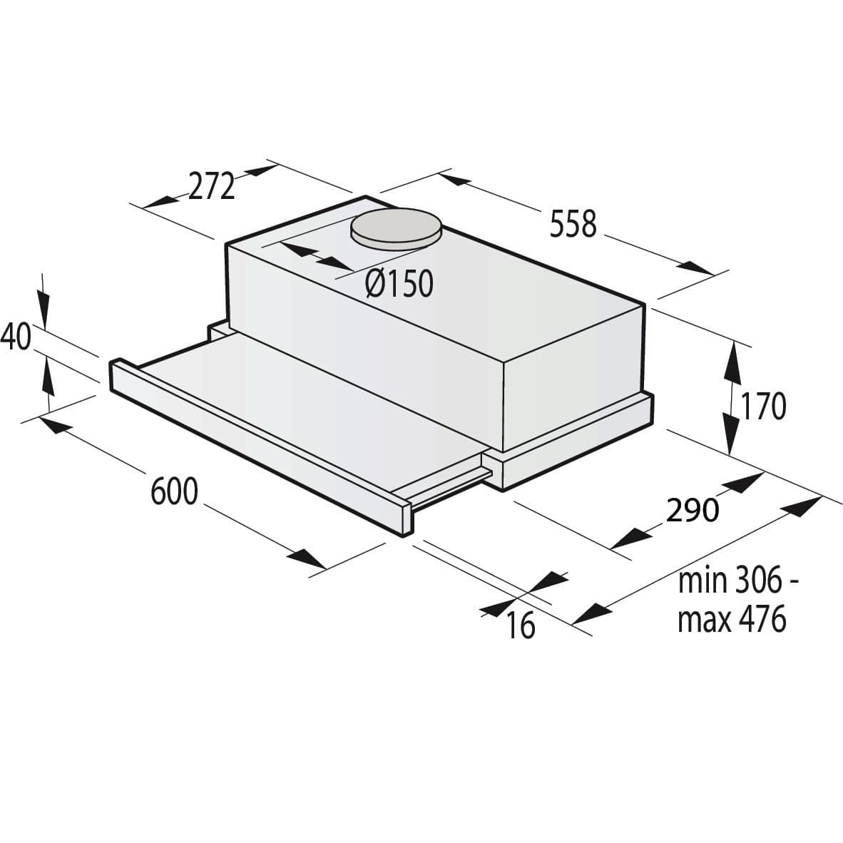 Gorenje TH62E3X Συρόμενος Απορροφητήρας 60cm Inox 4