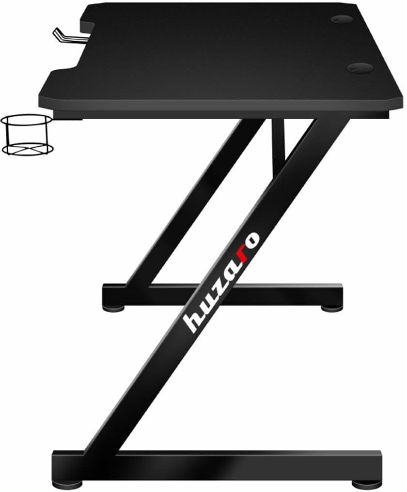 Γραφείο Gaming Hero 2.5 Ξύλινο Μαύρο με Μεταλλικά Πόδια 120x60x75εκ. 3