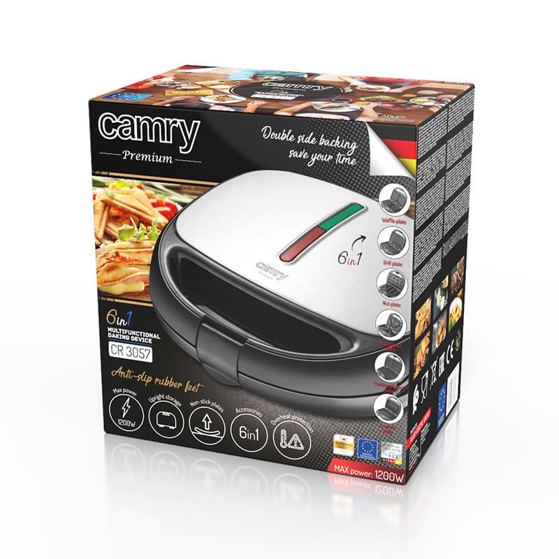 Adler CR 3057 Τοστιέρα για 2 Τοστ 1200W Inox 3