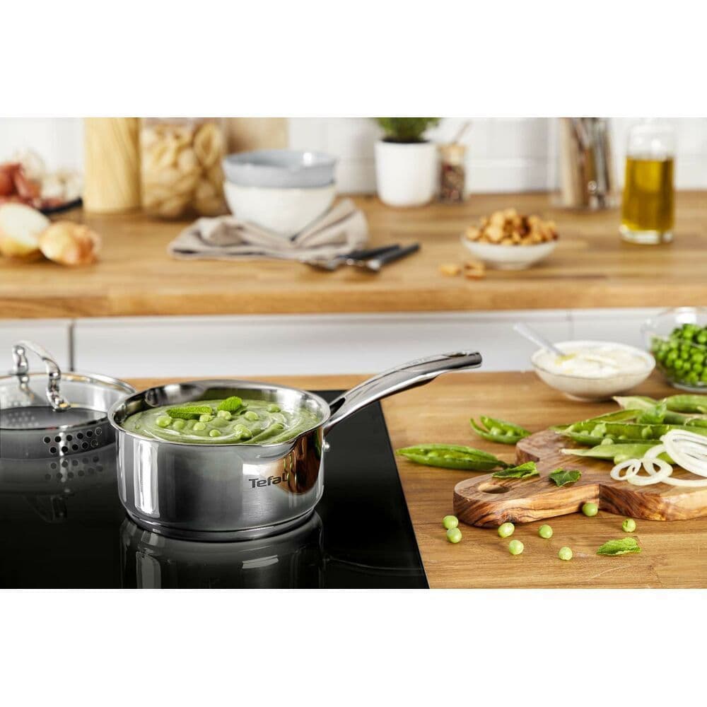 Tefal Duetto+ Σετ Κατσαρόλες από Ανοξείδωτο Ατσάλι Ασημί 4τμχ 4