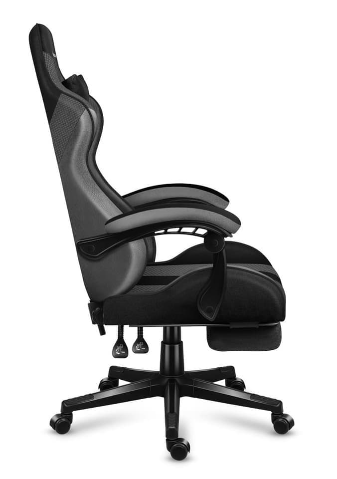 Huzaro Force 4.7 Καρέκλα Gaming Δερματίνης με Υποπόδιο Grey Mesh 4