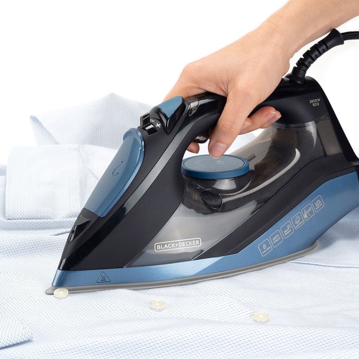Black & Decker BXIR2801E Σίδερο Ατμού 2800W με Κεραμική Πλάκα και Συνεχόμενη Παροχή 35gr/min 5