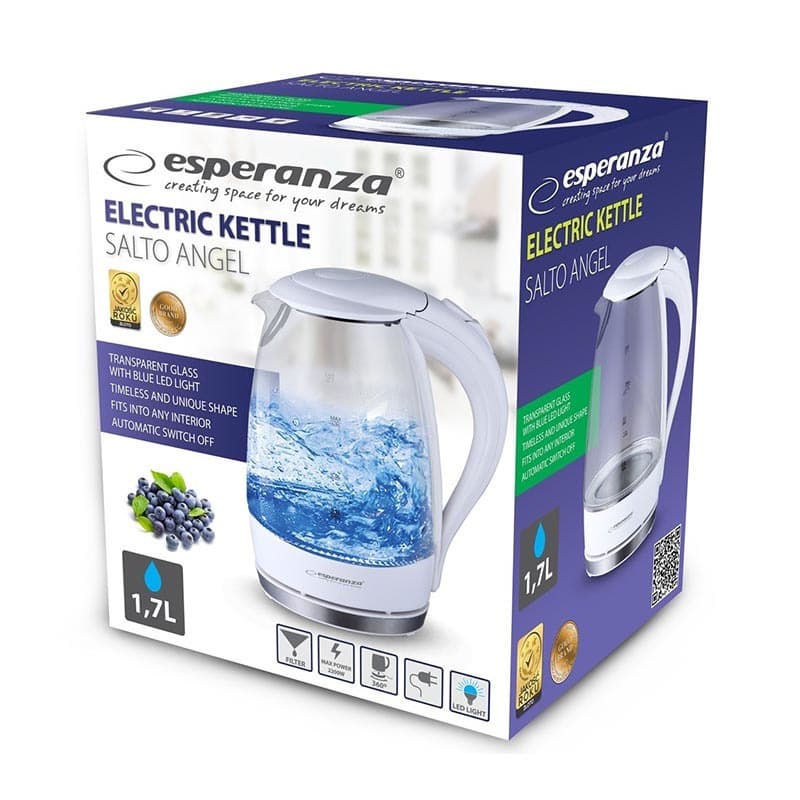 Esperanza Salto Angel Βραστήρας 1.7lt 2200W Λευκός 4