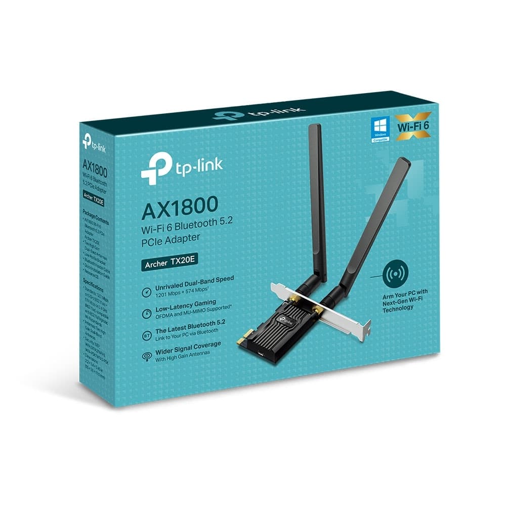 TP-LINK Archer TX20E v1 Ασύρματη Κάρτα Δικτύου Wi‑Fi 6 (1775Mbps) PCI 5