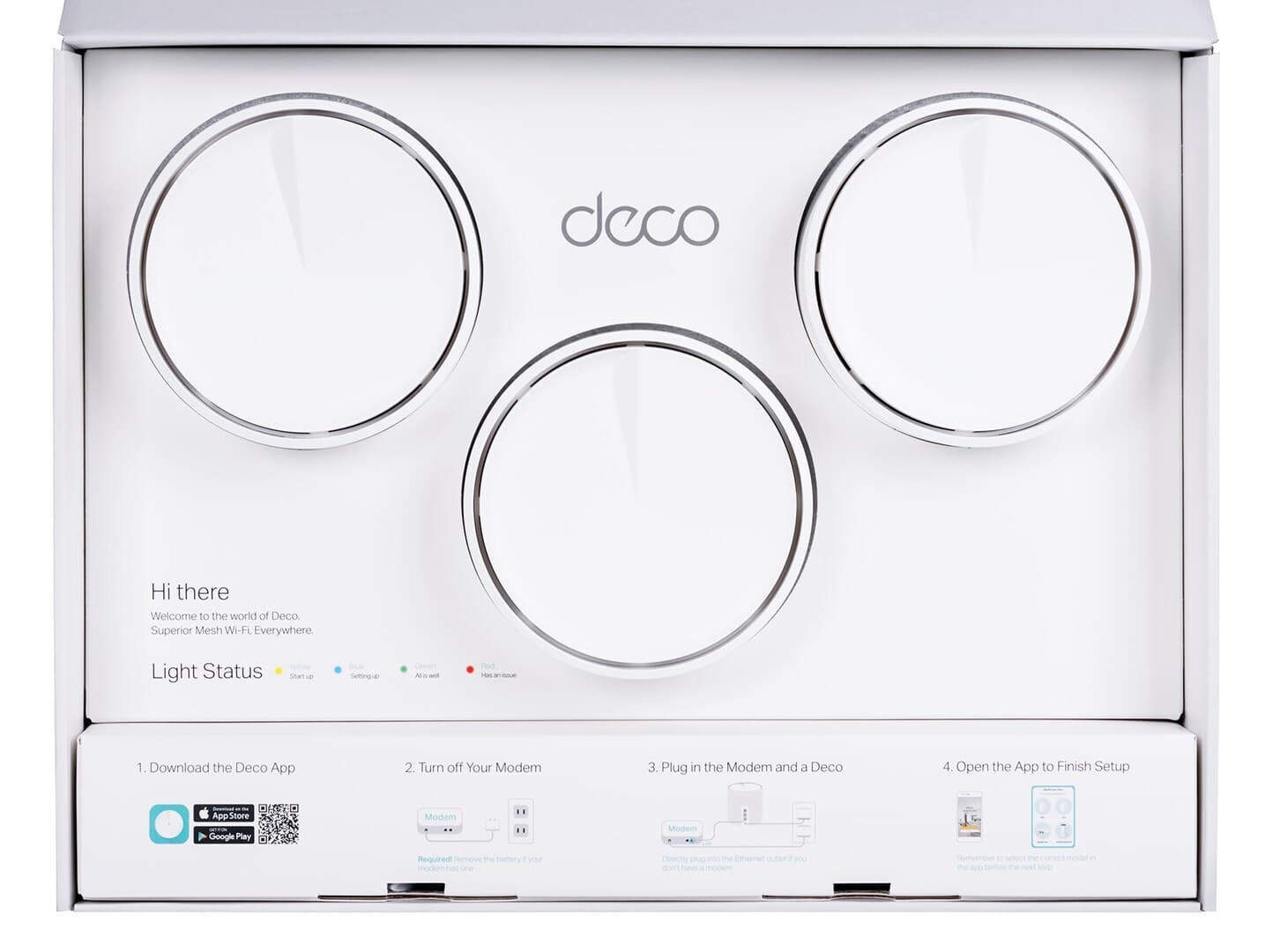 TP-LINK Deco X50 v1 WiFi Mesh Network Access Point Wi‑Fi 6 Dual Band (2.4 & 5GHz) σε Τριπλό Kit 8