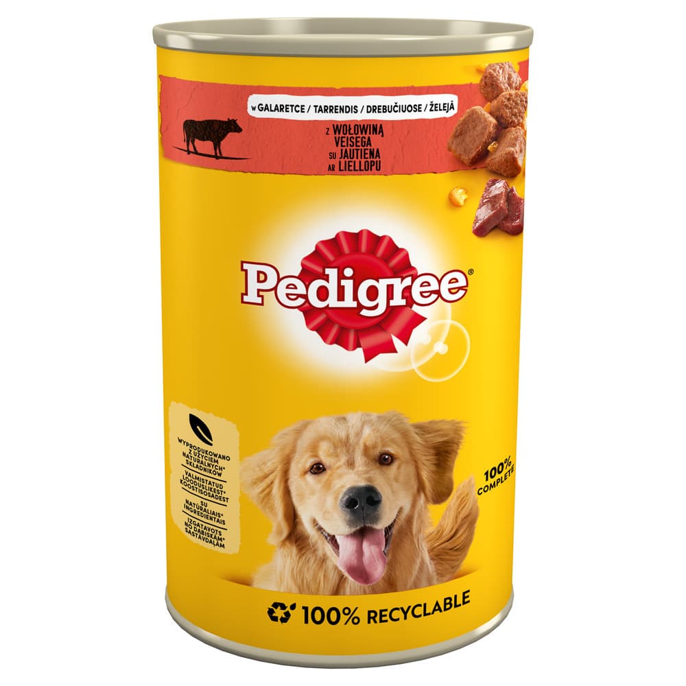 Pedigree Υγρή Τροφή Σκύλων σε Κονσέρβα με Βοδινό 1200gr 2