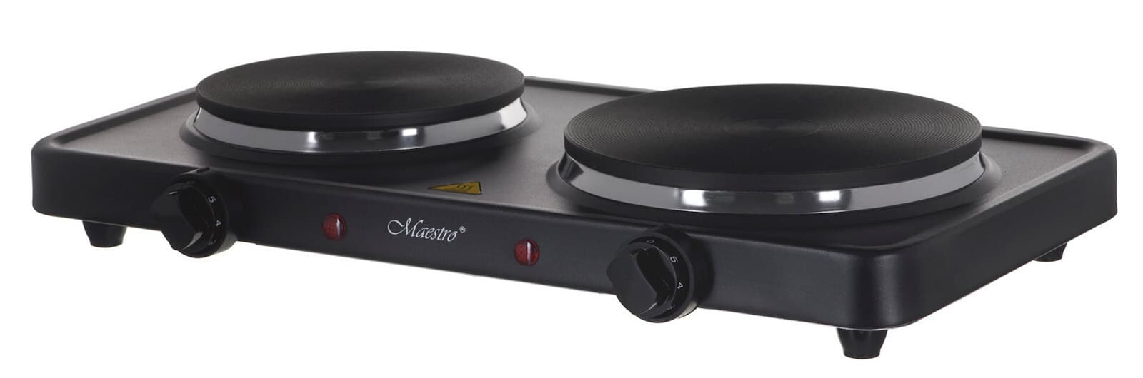 Maestro MR-772-2 Επιτραπέζια Εστία Εμαγιέ Διπλή Μαύρη MR-772-2 2