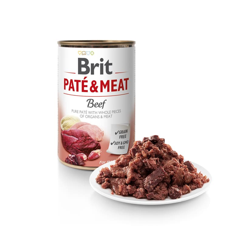 Brit Paté & Meat Υγρή Τροφή Σκύλων σε Κονσέρβα με Μοσχάρι χωρίς Σιτηρά & Γλουτένη 800gr 020-0774 2