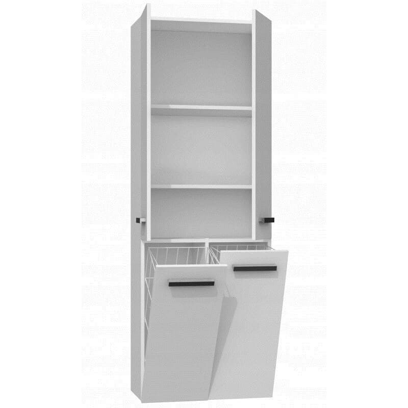 Topeshop Nel 2K DD Στήλη Μπάνιου Δαπέδου Μ60xΒ30xΥ174cm Λευκή 3