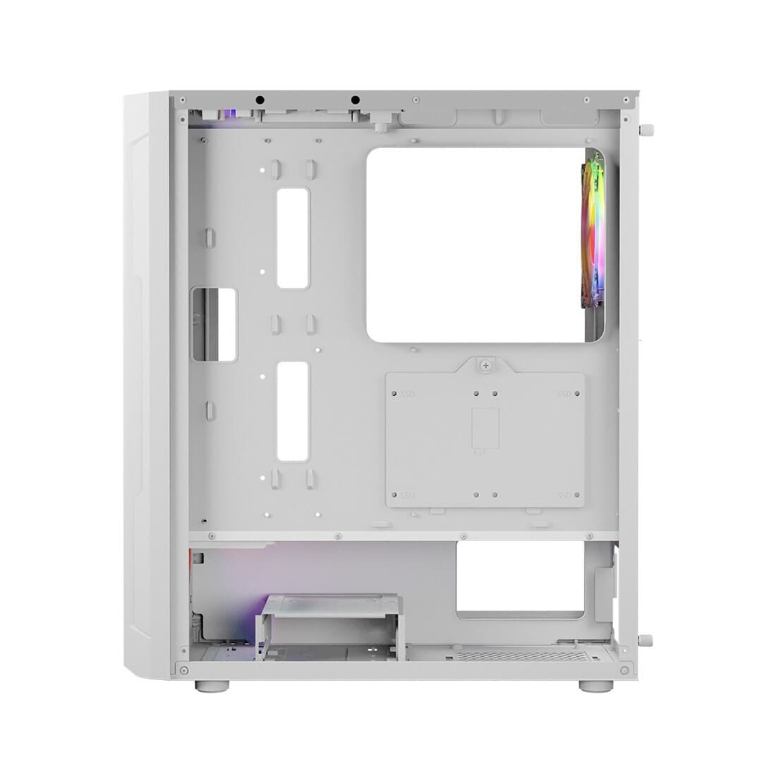 Logic Aramis ARGB Gaming Midi Tower Κουτί Υπολογιστή με Πλαϊνό Παράθυρο Λευκό 2