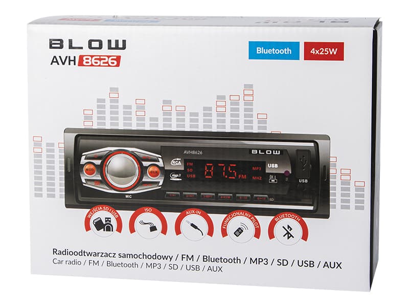 Blow AVH-8626 Ραδιόφωνο Αυτοκινήτου 1 DIN (Bluetooth/USB/AUX) AVH-8626 5