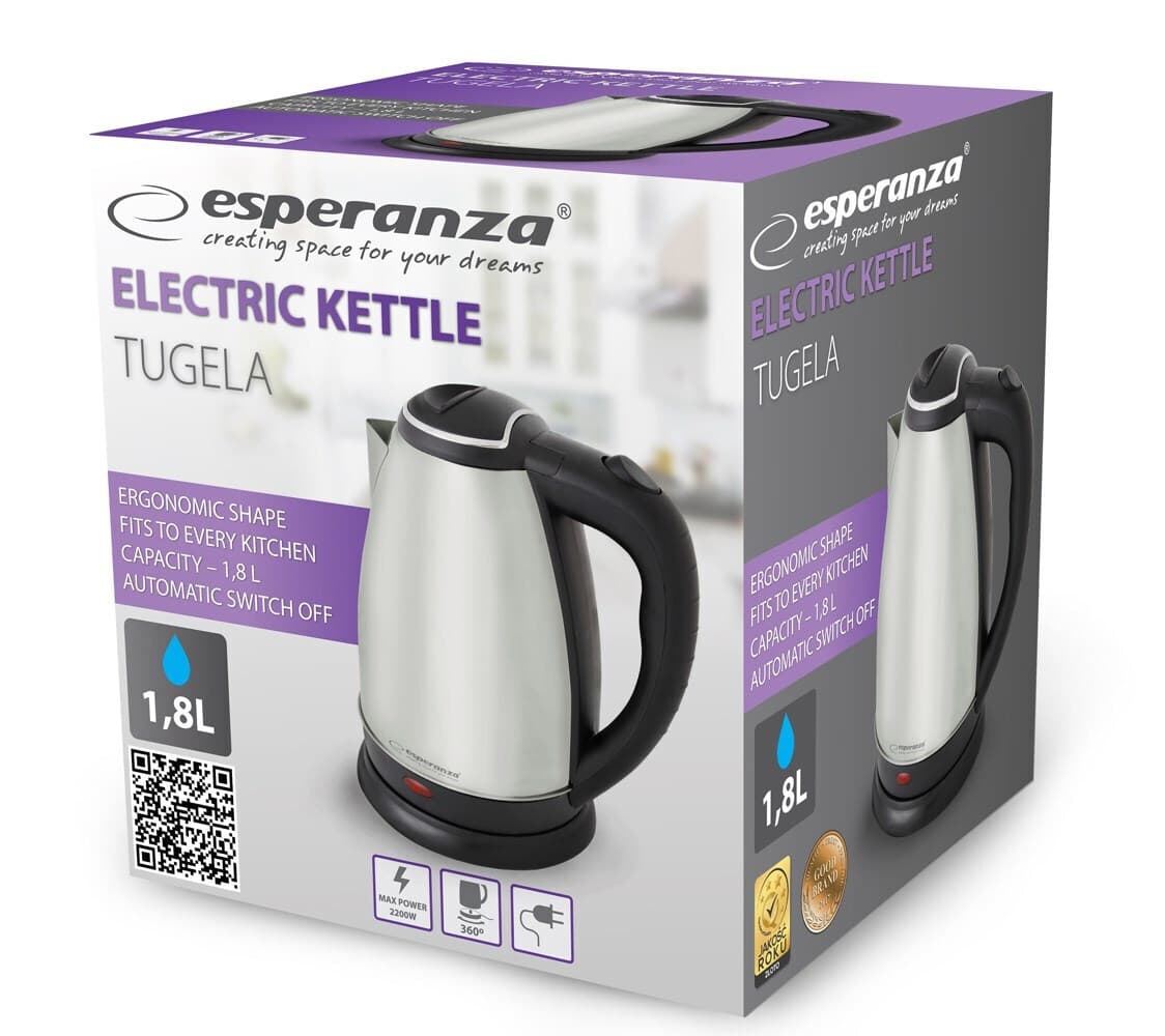 Esperanza Βραστήρας 1.8lt 2200W Ασημί EKK104X 3