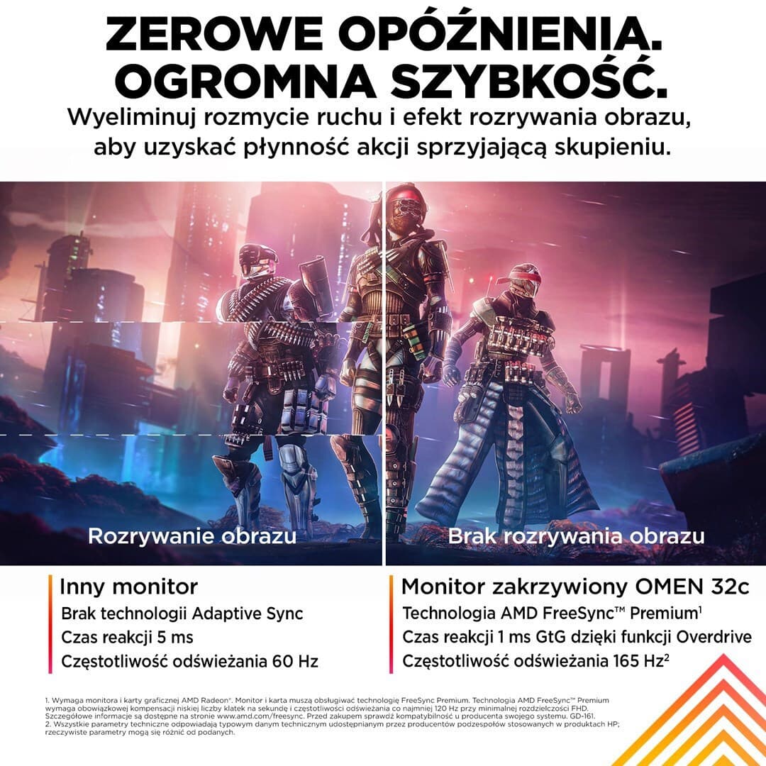 HP OMEN 32c VA HDR Curved Gaming Monitor 31.5" QHD 2560x1440 165Hz με Χρόνο Απόκρισης 1ms GTG 7